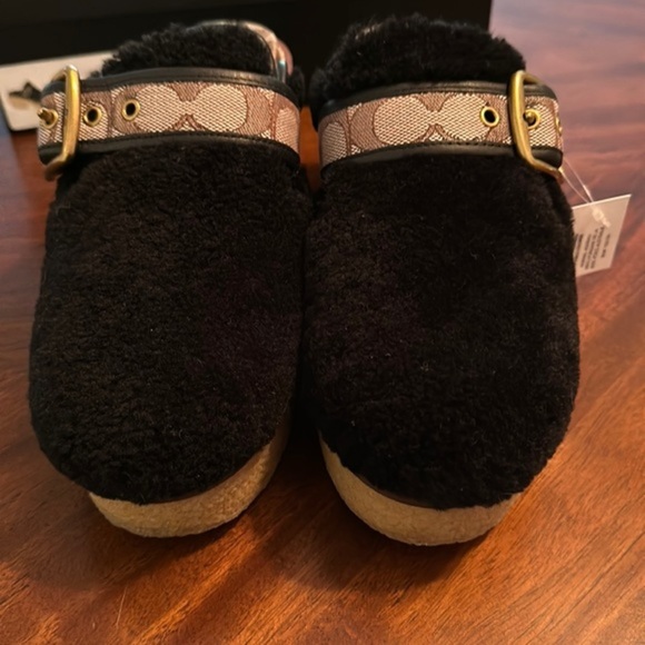 NEW‼️COACH Dylan Shearling Platform Clogs - Picture 6 of 12